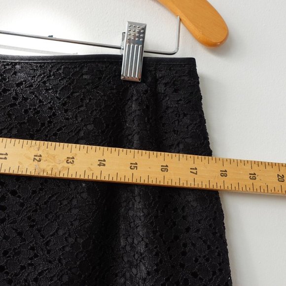 Black Lace Skirt Size Large Mini Trumpet Fitted Layered Overlay‎ Mermaid CANADA - Picture 4 of 11